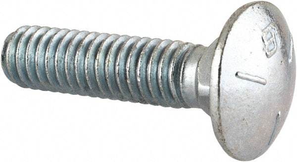 Value Collection - 5/16-18 UNC 1-1/4" Length Under Head, Standard Square Neck, Carriage Bolt - Grade 5 Steel, Zinc-Plated Finish - Caliber Tooling