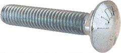 Value Collection - 3/8-16 UNC 2" Length Under Head, Standard Square Neck, Carriage Bolt - Grade 5 Steel, Zinc-Plated Finish - Caliber Tooling