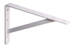 Knape & Vogt - 1,000 Lb Capacity, White Finish, L-Bracket - 20" Long, 13.1" High - Caliber Tooling