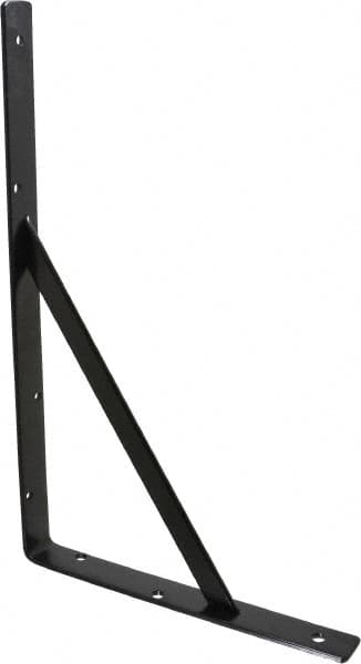 Knape & Vogt - 1,000 Lb Capacity, Black Epoxy Coated, L-Bracket - 16" Long, 10" High - Caliber Tooling