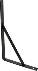 Knape & Vogt - 1,000 Lb Capacity, Black Epoxy Coated, L-Bracket - 16" Long, 10" High - Caliber Tooling