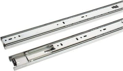 Knape & Vogt - 24" Slide Length, 24" Travel Length, Steel Precision Drawer Slide - 1/2" Wide, 1-13/16" High, 100 Lb Capacity at Full Extension, Chrome Finish - Caliber Tooling