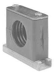 HYDAC - 1.42" Wide x 1.26" High x 1.18" Deep, Polypropylene Standard Duty C-Rail Mount Vibration-Control Clamp - Carbon Steel Plate, Mount with C-Rail Nuts, Top plates, Clamp Pairs, and Bolts - Caliber Tooling