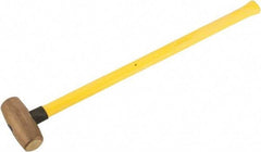 American Hammer - 8 Lb Head Nonsparking Hammer - 33" OAL, 30-1/2" Long Fiberglass Handle - Caliber Tooling