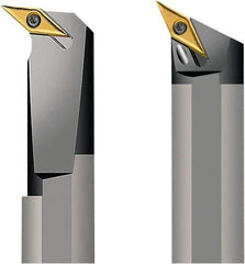 Seco - 1.3" Min Bore Diam, 12" OAL, 1" Shank Diam, A-PVPN Indexable Boring Bar - VNMU 2.531 Insert, Pin Holding Method - Caliber Tooling