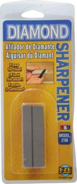 Eze Lap - 3" Long x 1" Wide x 1/4" Thick, Diam ond Sharpening Stone - Flat, 400 Grit, Medium Grade - Caliber Tooling