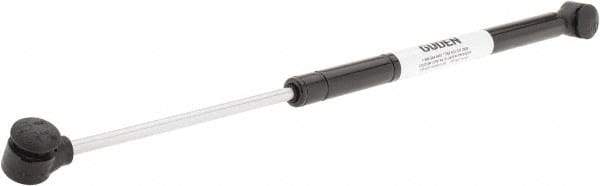 Made in USA - 0.24" Rod Diam, 0.59" Tube Diam, 50 Lb Capacity, Hydraulic Dampers - Compression, 15.02" Extended Length, 5" Stroke Length, Plastic Ball Socket, Chrome-Plated Piston - Caliber Tooling