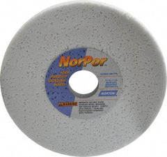 Norton - 7" Diam x 1-1/4" Hole x 1/2" Thick, H Hardness, 46 Grit Surface Grinding Wheel - Aluminum Oxide, Type 1, Coarse Grade, 3,600 Max RPM, Vitrified Bond, No Recess - Caliber Tooling