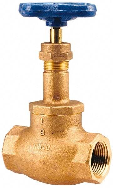 NIBCO - 1-1/4" Pipe, Threaded Ends, Bronze Integral Globe Valve - PTFE Disc, Screw-In Bonnet, 200 psi WOG, 125 psi WSP, Class 125 - Caliber Tooling