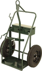 Harper Trucks - 800 Lb Capacity 60" OAH Cylinder Truck - Swept Back, Continuous Handle, Steel, Pneumatic Wheels - Caliber Tooling