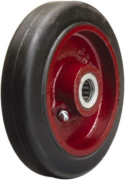 Hamilton - 6 Inch Diameter x 1-1/2 Inch Wide, Rubber on Cast Iron Caster Wheel - 280 Lb. Capacity, 1-3/4 Inch Hub Length, 3/4 Inch Axle Diameter, Straight Roller Bearing - Caliber Tooling