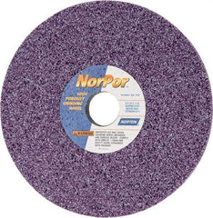 Norton - 8" Diam x 1-1/4" Hole x 1/2" Thick, G Hardness, 46 Grit Surface Grinding Wheel - Ceramic, Type 1, Coarse Grade, 3,600 Max RPM, Vitrified Bond, No Recess - Caliber Tooling