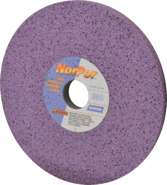 Norton - 8" Diam x 1-1/4" Hole x 1/2" Thick, G Hardness, 60 Grit Surface Grinding Wheel - Ceramic, Type 1, Medium Grade, 3,600 Max RPM, Vitrified Bond, No Recess - Caliber Tooling