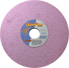 Norton - 8" Diam x 1-1/4" Hole x 1/2" Thick, H Hardness, 60 Grit Surface Grinding Wheel - Aluminum Oxide, Type 1, Medium Grade, 3,600 Max RPM, Vitrified Bond, No Recess - Caliber Tooling