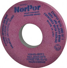 Norton - 14" Diam x 5" Hole x 2" Thick, H Hardness, 46 Grit Surface Grinding Wheel - Aluminum Oxide, Type 5, Coarse Grade, 2,320 Max RPM, Vitrified Bond, One-Side Recess - Caliber Tooling