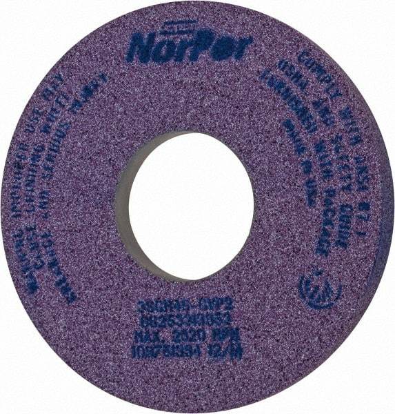 Norton - 14" Diam x 5" Hole x 1-1/2" Thick, G Hardness, 46 Grit Surface Grinding Wheel - Ceramic, Type 5, Coarse Grade, 2,320 Max RPM, Vitrified Bond, One-Side Recess - Caliber Tooling