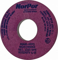 Norton - 14" Diam x 5" Hole x 1-1/2" Thick, H Hardness, 46 Grit Surface Grinding Wheel - Aluminum Oxide, Type 5, Coarse Grade, 2,320 Max RPM, Vitrified Bond, One-Side Recess - Caliber Tooling