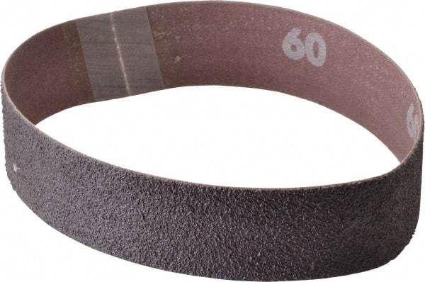 Norton - 1" Wide x 12" OAL, 60 Grit, Aluminum Oxide Abrasive Belt - Aluminum Oxide, Medium, Coated, Series R228 - Caliber Tooling