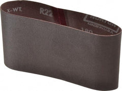 Norton - 3-1/2" Wide x 15-1/2" OAL, 180 Grit, Aluminum Oxide Abrasive Belt - Aluminum Oxide, Very Fine, Coated, Series R228 - Caliber Tooling