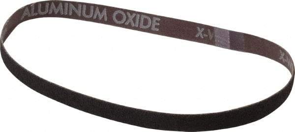 Norton - 1/2" Wide x 18" OAL, 50 Grit, Aluminum Oxide Abrasive Belt - Aluminum Oxide, Coarse, Coated, Series R228 - Caliber Tooling