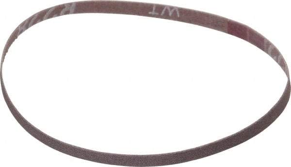 Norton - 1/4" Wide x 12" OAL, 180 Grit, Aluminum Oxide Abrasive Belt - Aluminum Oxide, Very Fine, Coated, Series R228 - Caliber Tooling