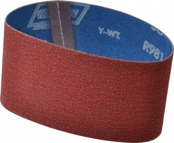 Norton - 3-1/2" Wide x 15-1/2" OAL, 60 Grit, Ceramic Abrasive Belt - Ceramic, Medium, Coated, Y Weighted Cloth Backing, Series R981 - Caliber Tooling