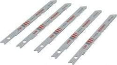 Milwaukee Tool - 3-5/8" Long, 14 Teeth per Inch, Bi-Metal Jig Saw Blade - Toothed Edge, 0.2813" Wide x 0.047" Thick, U-Shank - Caliber Tooling