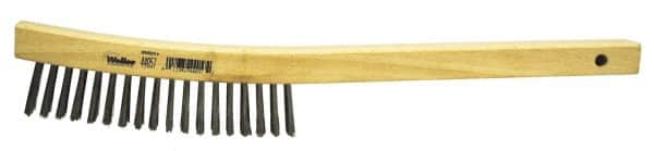 Weiler - Hand Wire/Filament Brushes - Wood Curved Handle - Caliber Tooling
