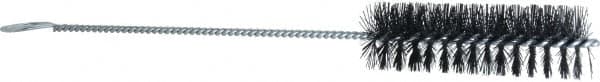 Weiler - 4" Long x 1-1/4" Diam Nylon Tube Brush - Single Spiral, 13" OAL, 0.014" Filament Diam, 5/32" Shank Diam - Caliber Tooling