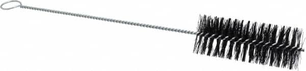 Weiler - 5" Long x 2" Diam Nylon Tube Brush - Single Spiral, 16-3/4" OAL, 0.014" Filament Diam, 3/16" Shank Diam - Caliber Tooling