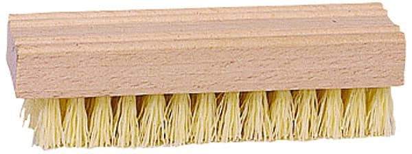 Weiler - Hand & Fingernail Scrub Brush - Plastic Bristles, Wood Block - Caliber Tooling