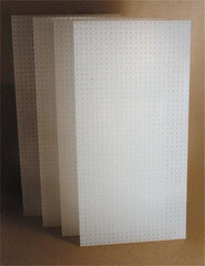 Triton - 48" Wide x 24" High Storage Peg Board - 4 Panels, Polypropylene, White - Caliber Tooling