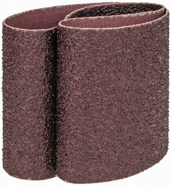 Norton - 3" Wide x 18" OAL, 36 Grit, Aluminum Oxide Abrasive Belt - Aluminum Oxide, Very Coarse, Coated, X Weighted Cloth Backing, Series R228 - Caliber Tooling