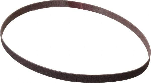 Norton - 1/4" Wide x 12" OAL, 120 Grit, Aluminum Oxide Abrasive Belt - Aluminum Oxide, Fine, Coated, Series R228 - Caliber Tooling