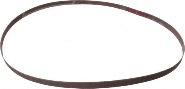 Norton - 1/4" Wide x 18" OAL, 240 Grit, Aluminum Oxide Abrasive Belt - Aluminum Oxide, Very Fine, Coated, Series R228 - Caliber Tooling