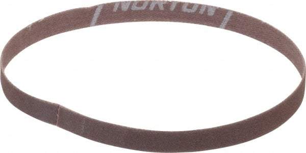 Norton - 3/8" Wide x 13" OAL, 150 Grit, Aluminum Oxide Abrasive Belt - Aluminum Oxide, Very Fine, Coated, Series R228 - Caliber Tooling