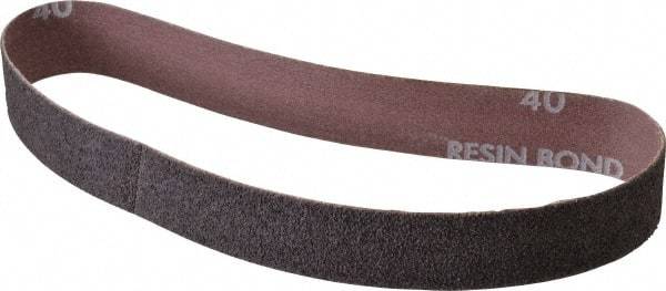 Norton - 1" Wide x 18" OAL, 40 Grit, Aluminum Oxide Abrasive Belt - Aluminum Oxide, Coarse, Coated, Series R228 - Caliber Tooling