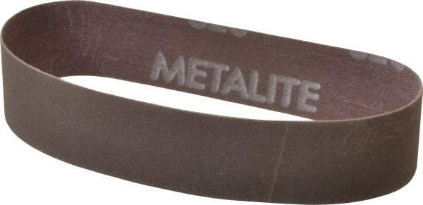 Norton - 1" Wide x 12" OAL, 320 Grit, Aluminum Oxide Abrasive Belt - Aluminum Oxide, Extra Fine, Coated, Series R228 - Caliber Tooling