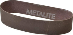 Norton - 1" Wide x 12" OAL, 320 Grit, Aluminum Oxide Abrasive Belt - Aluminum Oxide, Extra Fine, Coated, Series R228 - Caliber Tooling