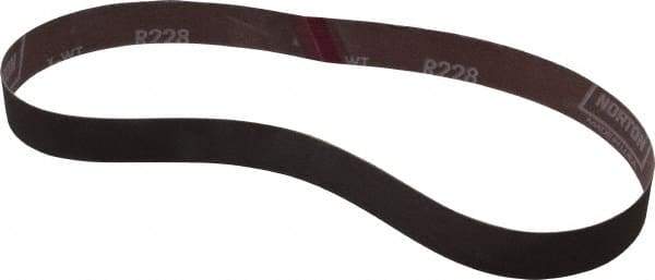 Norton - 1" Wide x 30" OAL, 320 Grit, Aluminum Oxide Abrasive Belt - Aluminum Oxide, Extra Fine, Coated, Series R228 - Caliber Tooling