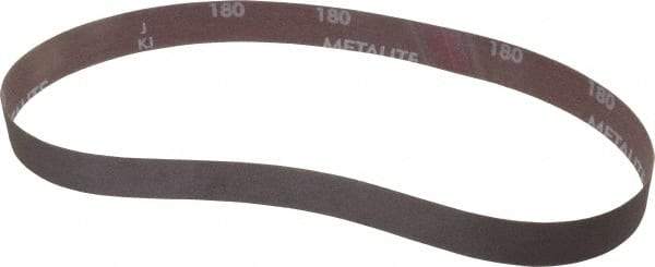 Norton - 1" Wide x 30" OAL, 180 Grit, Aluminum Oxide Abrasive Belt - Aluminum Oxide, Very Fine, Coated, Series R228 - Caliber Tooling