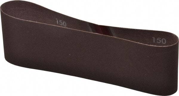 Norton - 3" Wide x 21" OAL, 150 Grit, Aluminum Oxide Abrasive Belt - Aluminum Oxide, Very Fine, Coated, Series R228 - Caliber Tooling