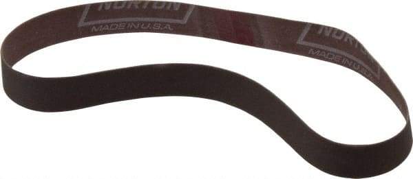 Norton - 3/4" Wide x 20-1/2" OAL, 320 Grit, Aluminum Oxide Abrasive Belt - Aluminum Oxide, Extra Fine, Coated, Series R228 - Caliber Tooling