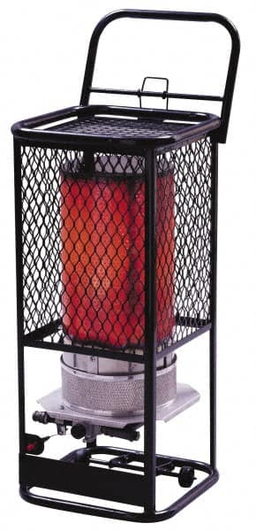 Heatstar - 125,000 BTU, Portable Propane Radiant Heater - 100 Lb Fuel Capacity, 16-1/4" Long x 16-1/4" Wide x 35" High - Caliber Tooling