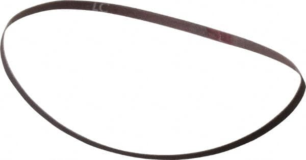 Norton - 1/4" Wide x 18" OAL, 120 Grit, Aluminum Oxide Abrasive Belt - Aluminum Oxide, Fine, Coated, Series R228 - Caliber Tooling