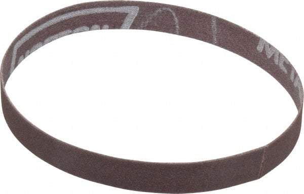 Norton - 1/2" Wide x 12" OAL, 180 Grit, Aluminum Oxide Abrasive Belt - Aluminum Oxide, Very Fine, Coated, Series R228 - Caliber Tooling