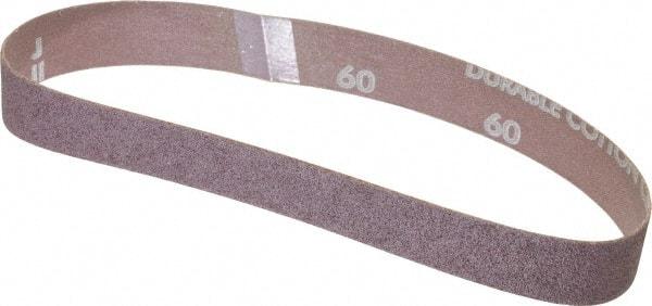 Norton - 1" Wide x 18" OAL, 60 Grit, Aluminum Oxide Abrasive Belt - Aluminum Oxide, Medium, Coated, Series R228 - Caliber Tooling