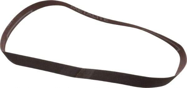 Norton - 1/2" Wide x 24" OAL, 320 Grit, Aluminum Oxide Abrasive Belt - Aluminum Oxide, Extra Fine, Coated, Series R228 - Caliber Tooling