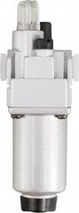 PRO-SOURCE - 1/4" NPT, 290 Max psi Intermediate Modular Lubricator - Aluminum Bowl, Aluminum Die Cast Body, 58 CFM, 140°F Max Temp, 2.16" Wide x 8.07" High - Caliber Tooling