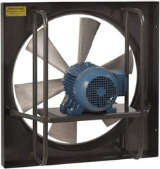 Americraft - 20" Blade, Direct Drive, 1 hp, 6,900 CFM, TEFC Exhaust Fan - 24-1/2" Opening Height x 24-1/2" Opening Width, 3.6/1.8 Amp, 230/460 Volt, 1 Speed, Three Phase - Caliber Tooling